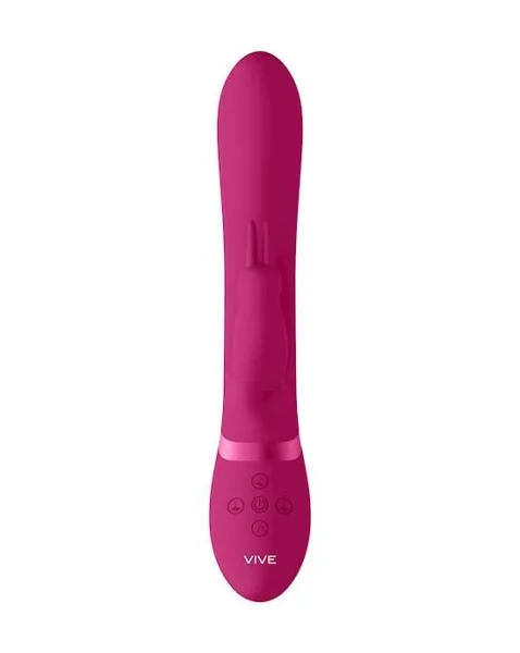 Amoris - Stimulating Beads Rabbit  - Pink - 8 Inch