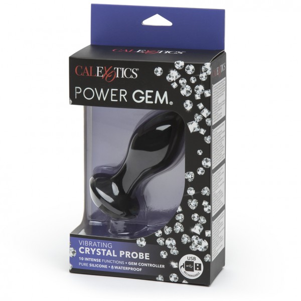 Power Gem Rechargeable Vibrating Silicone Butt Plug 3 Inch