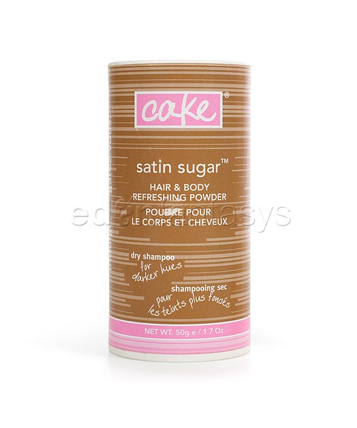 Satin sugar hair and body powder for darker hues