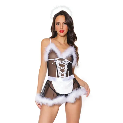 Maid Marabou Babydoll
