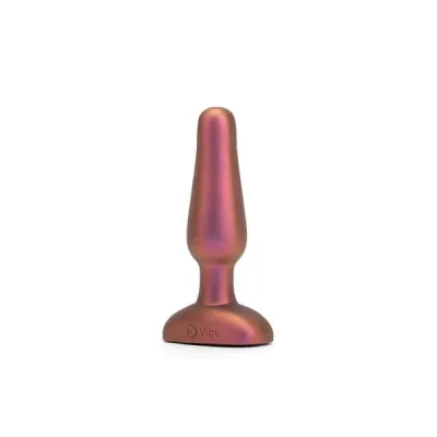 b Vibe Novice Vibrating Butt Plug Galaxy Plum