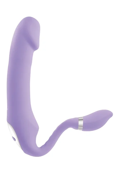 Gender X Orgasmic Orchid Rechargeable Silicone Vibrator With Flexible Clitoral Stimulator - Purple