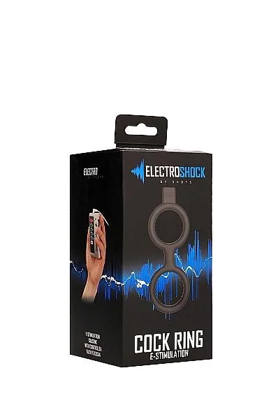 Electroshock E-Stimulation Cock And Ball Ring Black