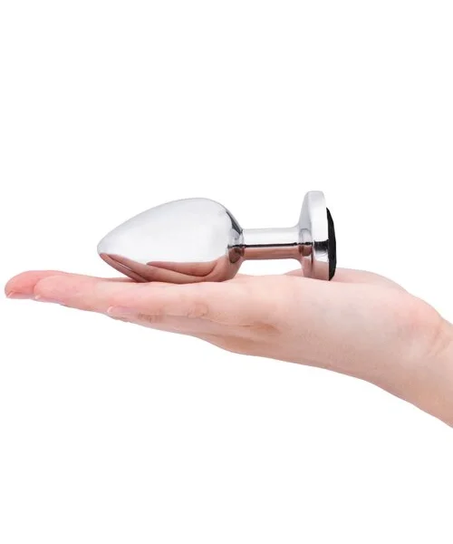 Bejewelled Black Metal Butt Plug - 2.5, 3 or 3.5 Inch — image 7 of 7