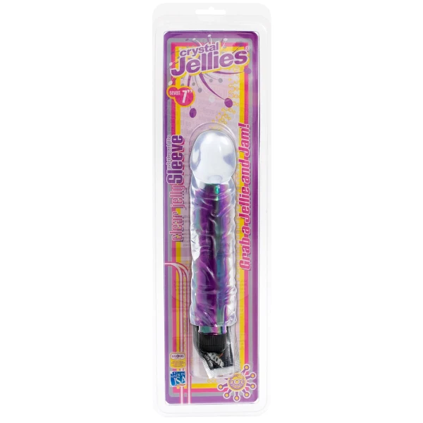 Crystal Jellies Sleeve w/7 inch Iridescent Vibe - Multi Speed