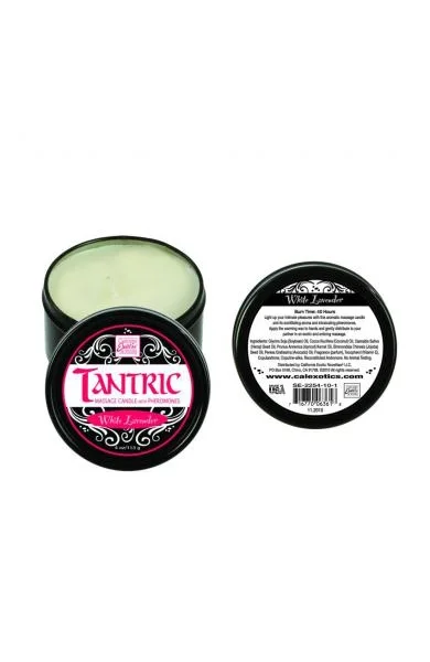 Tantric Soy Massage Candle W/PheromonesWhite Lavender