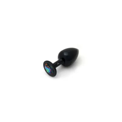Rosebuds Lightweight Aluminum Swarovski Crystal Anal Plug Black