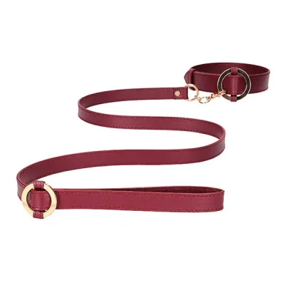 Ouch Halo Leather Look Collar with Leash
