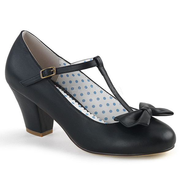 2 1/2 inches Cuben Heel T-Strap Pump W/ Bow — image 9 of 12