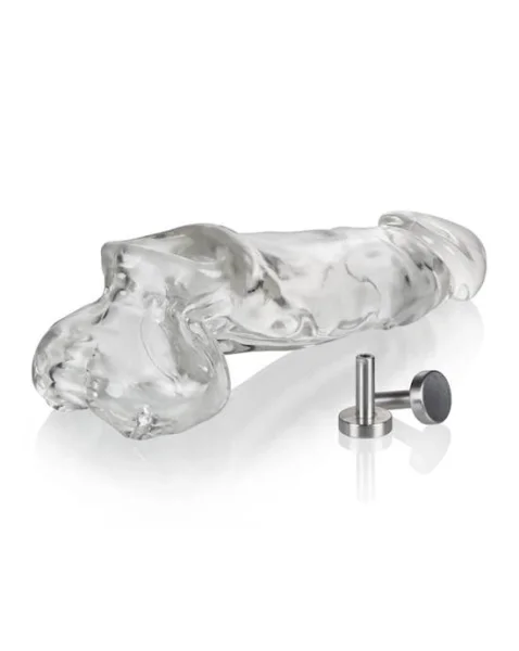 Daddy Electro Cocksheath With Balls - Clear