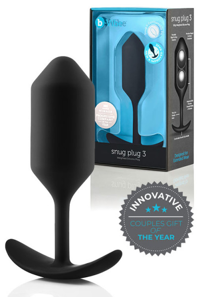 B-Vibe Weighted Silicone 4.7" Snug Butt Plug 3 (180g)