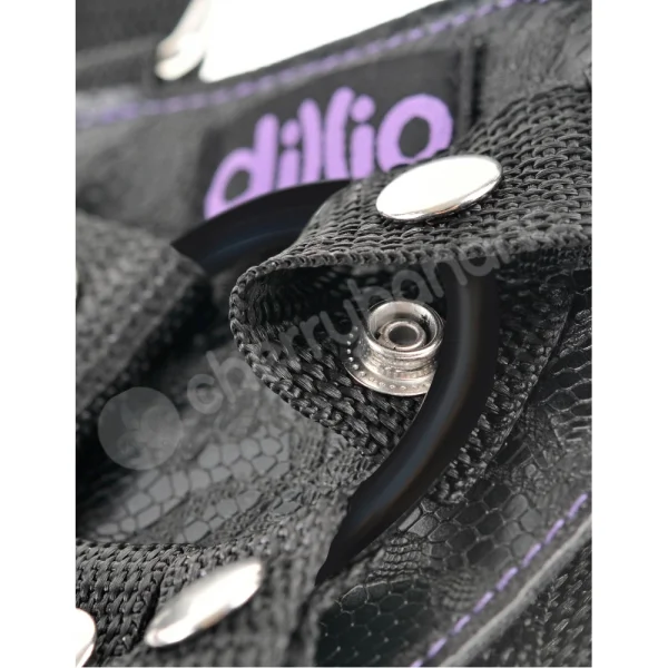 Dillio 6'' Purple Strap-on Suspender Harness Set