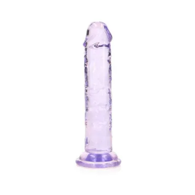 Personal Care Realrock Crystal Clear Straight 6 In Dildo Without Balls Purple