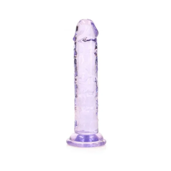 Personal Care: Realrock Crystal Clear Straight 6 In. Dildo Without Balls Purple