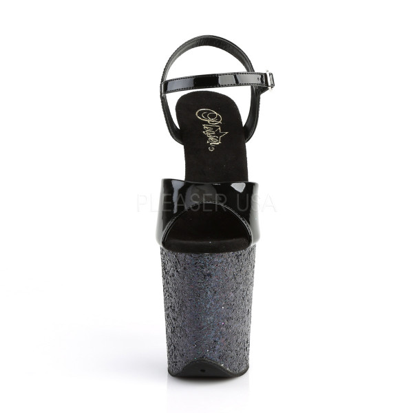 8 inches Heel, 4 inches PF Ankle Strap Sandal w/ Glitter Bottom — image 14 of 24