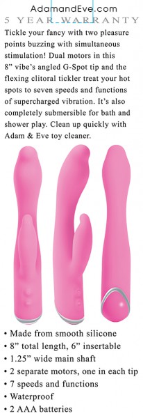 Adam & Eve - Silicone G-Gasm Rabbit Vibrator