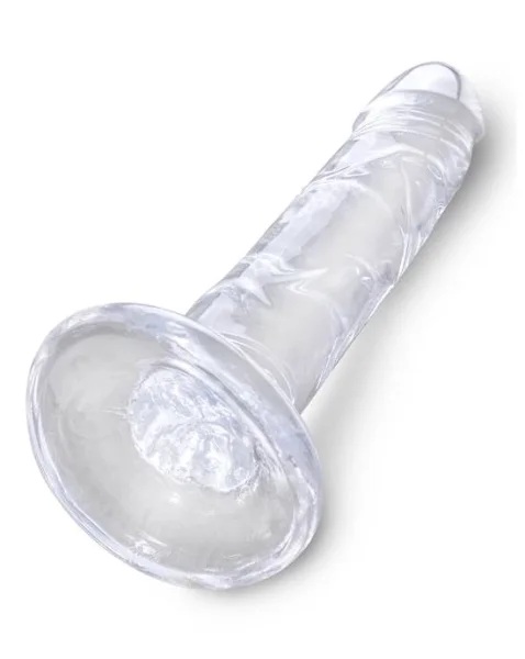 King Cock Clear Dildo With Balls - 6 Inch - 6 Inch