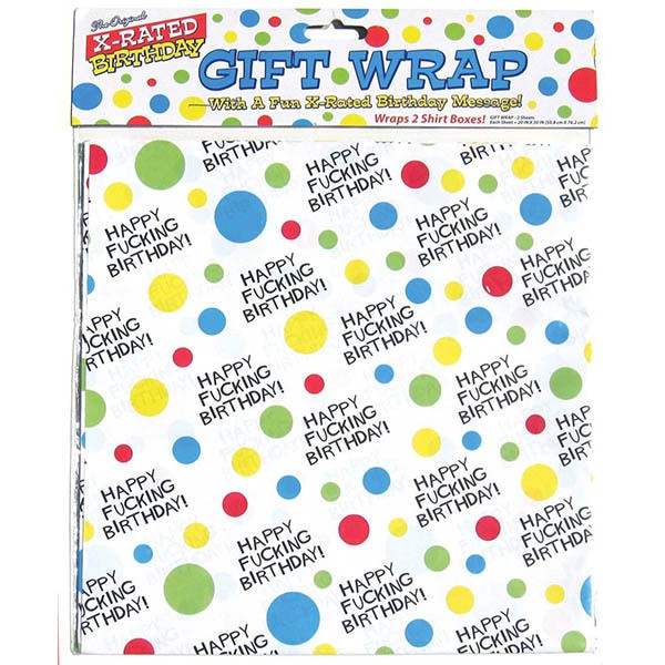 X-Rated Birthday Gift Wrap Paper Novelty Wrap
