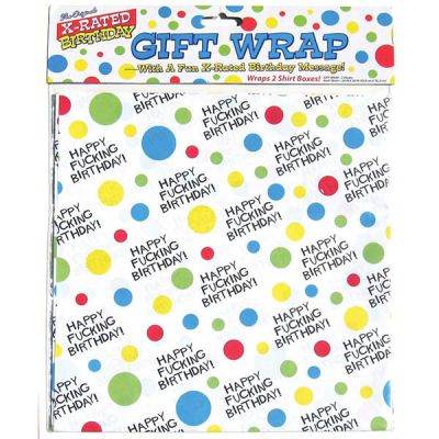 X Rated Birthday Gift Wrap Paper Novelty Wrap