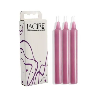 Lacire Drip Pillar Candles Violet
