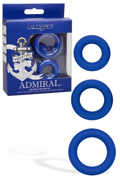California Exotic Admiral Universal Silicone Cock Ring Set (3-pce) — image 6 of 10