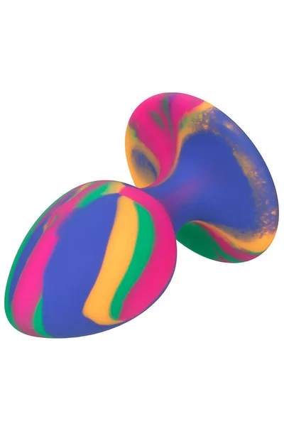 California Exotic Cheeky Tie-Dye Silicone Butt Plug - Medium — image 9 of 10