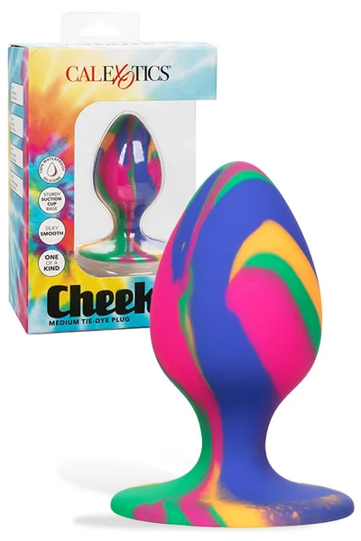 California Exotic Cheeky Tie-Dye Silicone Butt Plug - Medium — image 6 of 10