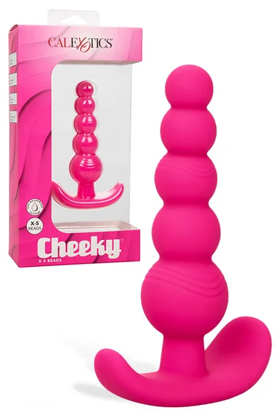 California Exotic 4.25" Cheeky X-5 Silicone Booty Beads — image 7 of 18
