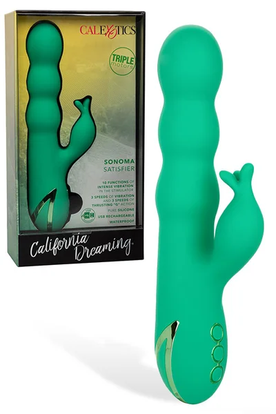 California Exotic Sonoma Satisfier Thrusting Rabbit Vibrator with Clitoral Teaser — image 7 of 12