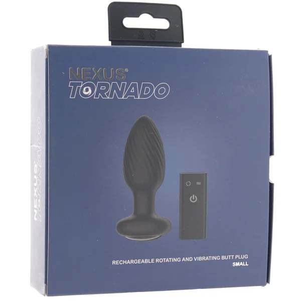 Nexus Tornado Rotating & Vibrating Rechargeable Silicone Butt Plug With Remote