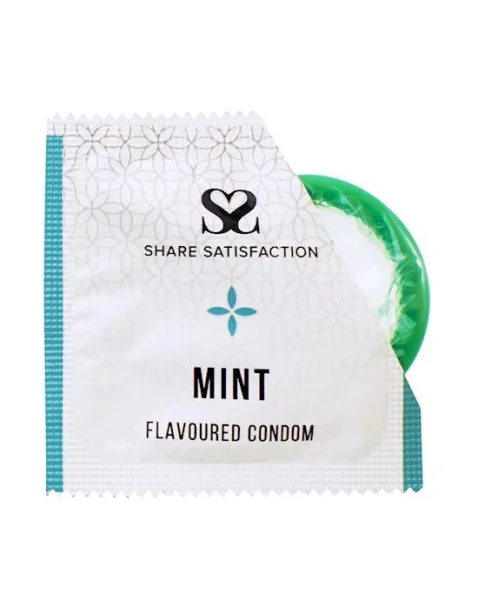 Share Satisfaction Mint Flavoured Condoms - 12 Pack - Mint