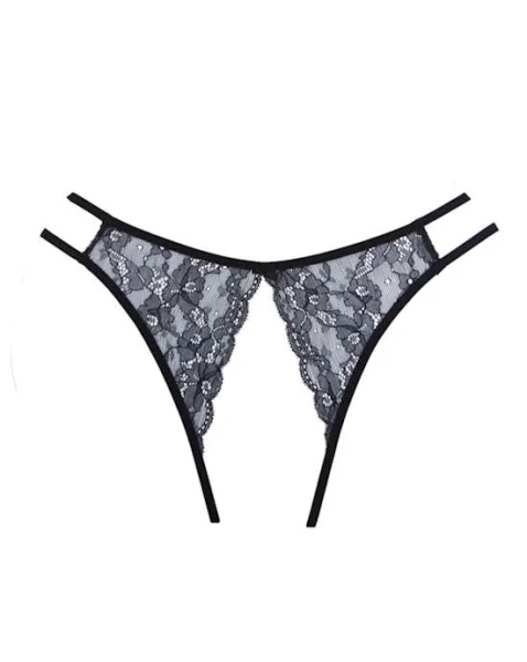 Adore Love Sick Open Panty - Black - O/s