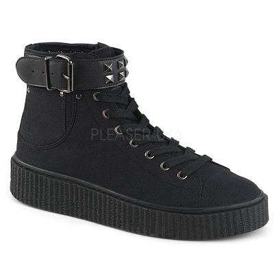 1 1 2 inches PF Round Toe Lace Up Front High Top Creeper Sneaker