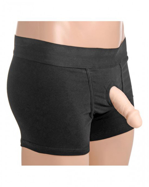 Boxer Style Packing Harness Briefs- Medium Large - Black - M/l