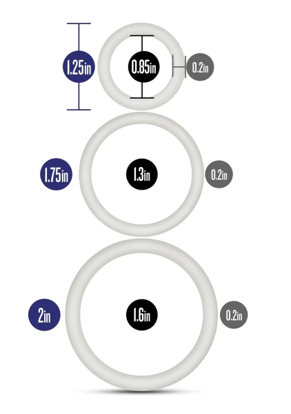 Performance - Vs4 Pure Premium Silicone Cockring Set - White