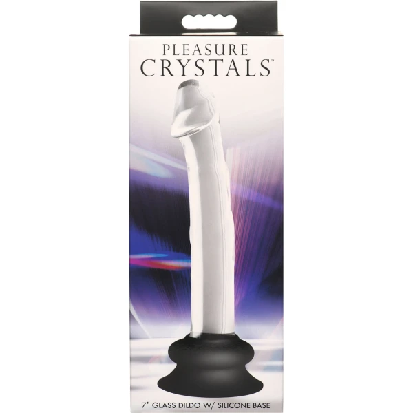 Pleasure Crystals 7" Glass Dildo With Suction Cup