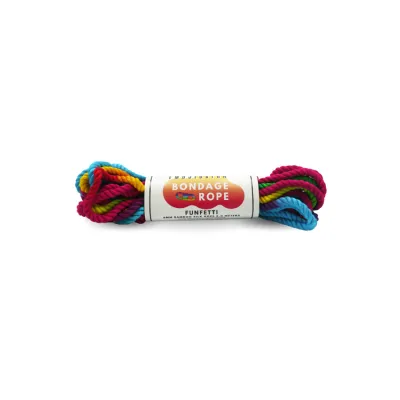 Emojibator Funfetti 6mm Bamboo Silk Rainbow Bondage Rope 8 metres