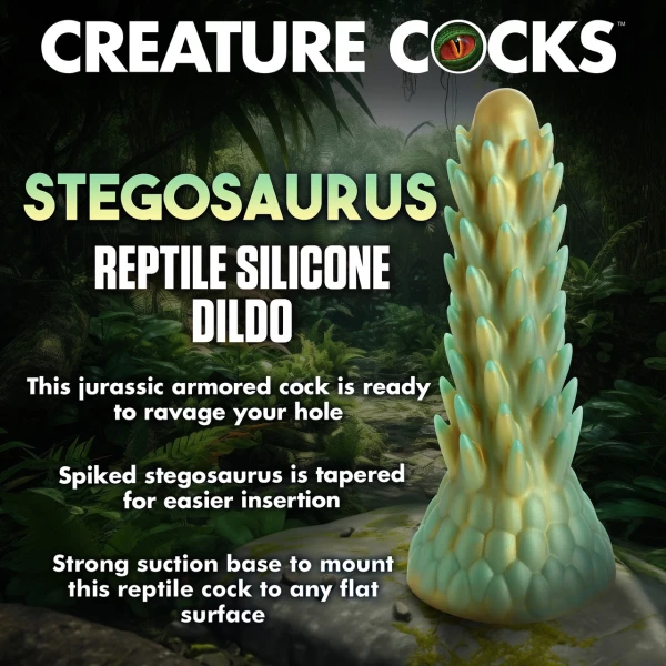 Creature Cocks - Stegosaurus Spiky Reptile Silicone Dildo