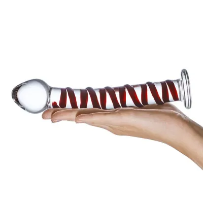 Glas 8 inch Mr Swirly Glass Dildo