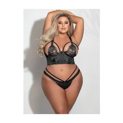 Satin And Lace 2 piece Bra Set