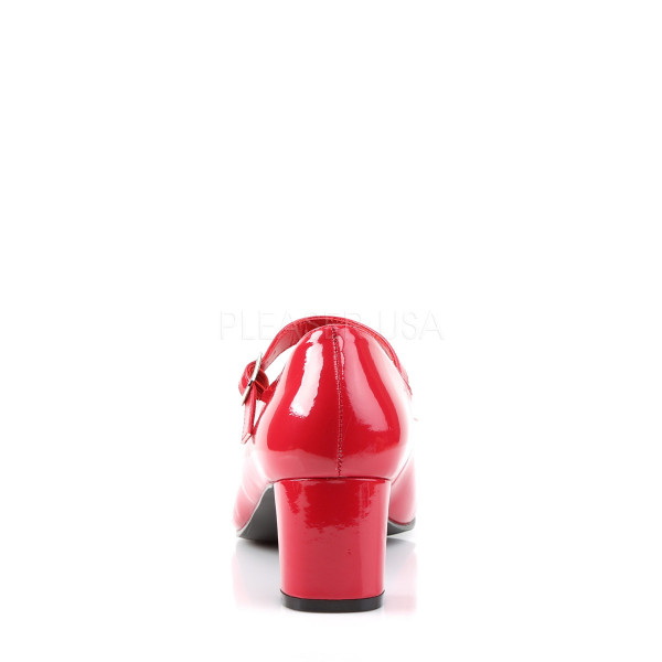 SCHOOLGIRL-50 - 2" Heel Red Plain Pat Mary Jane School Girl Shoe, Retro — image 4 of 4