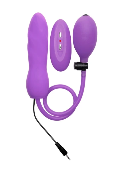 Inflatable Vibrating Silicone Twist - Purple -