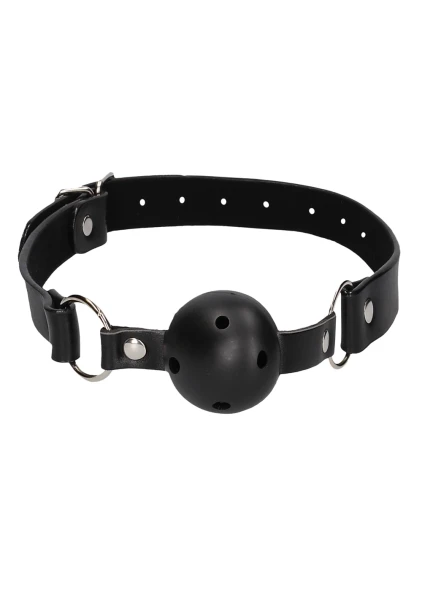 Ouch! Breathable Ball Gag with Bonded Leather Straps