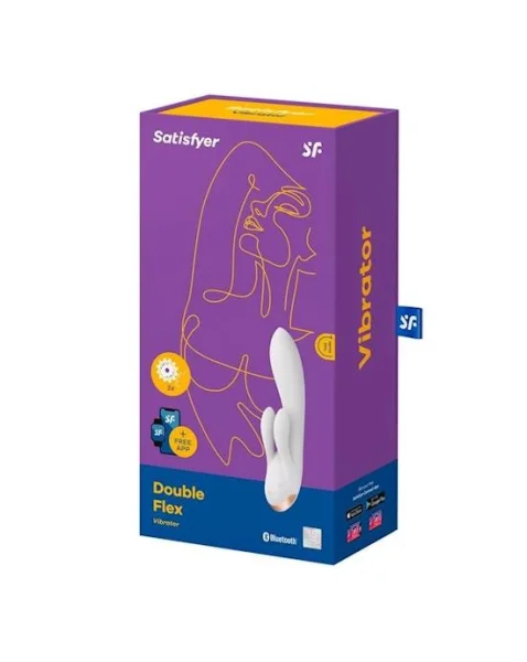 Satisfyer Double Flex - White - 7.9 Inch