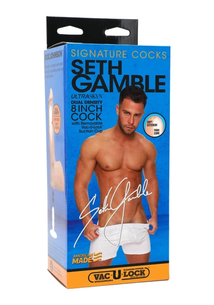Signature Cocks Seth Gamble 8-inch Ultraskyn Cock With Removable Vac-u-lock Suction Cup