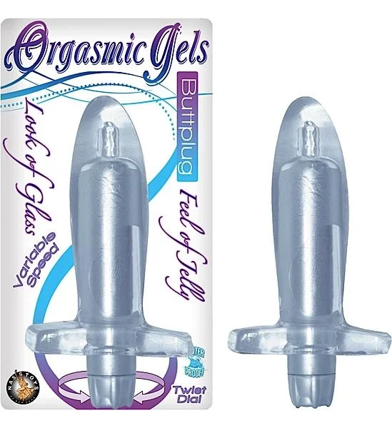 Orgasmix Gels Buttplug Waterproof Silver 4.5 Inch