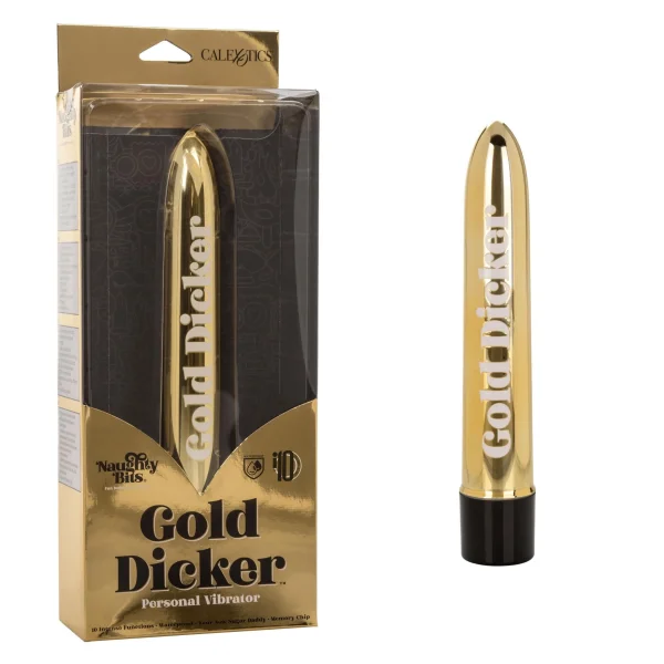 Naughty Bits Gold Dicker Personal Vibrator