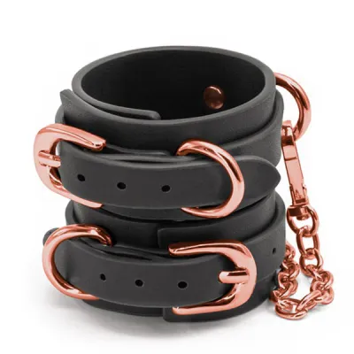 Black Rose Gold Couture Wrist Cuffs
