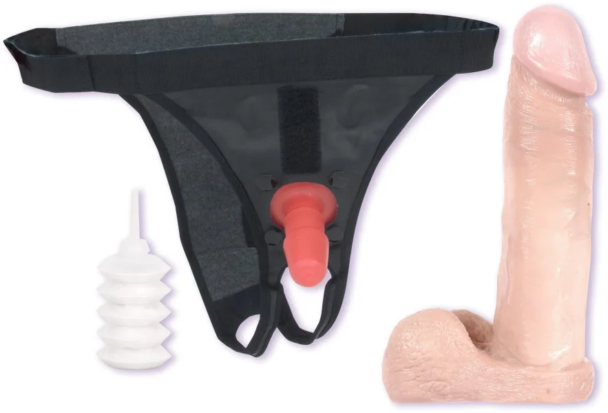 VacULock Ultra Harness 2 And Plug With 8 Inch Realistic Cock
