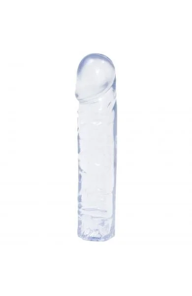 Crystal Jellies 8 Inch Classic Dildo in Clear